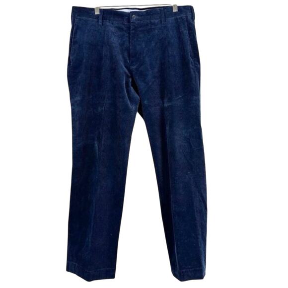Polo Ralph Lauren Corduroy Pants Mens 34x30 Navy Blue Classic Fit Cotton Preppy - Picture 1 of 6
